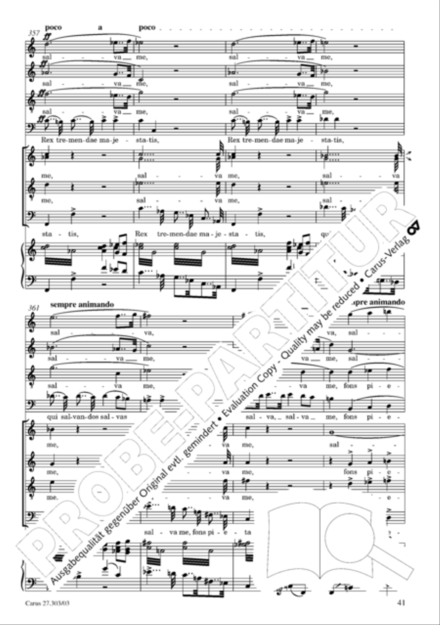 Messa da Requiem 4-Part scores gallery preview page 42