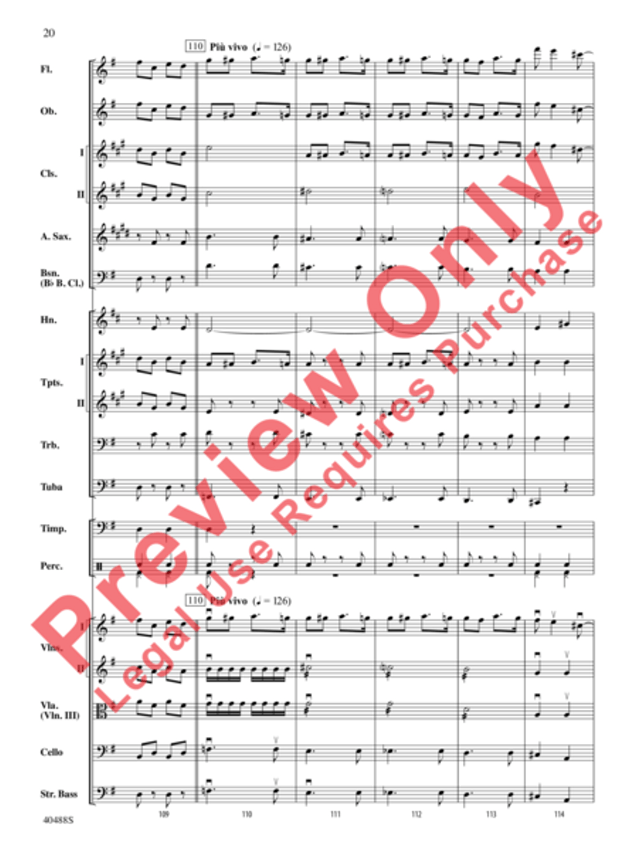 Overture to Die Fledermaus Full Orchestra scores gallery preview page 21