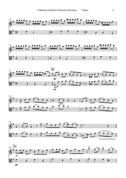 10 Klezmer Duets for Flute and Viola