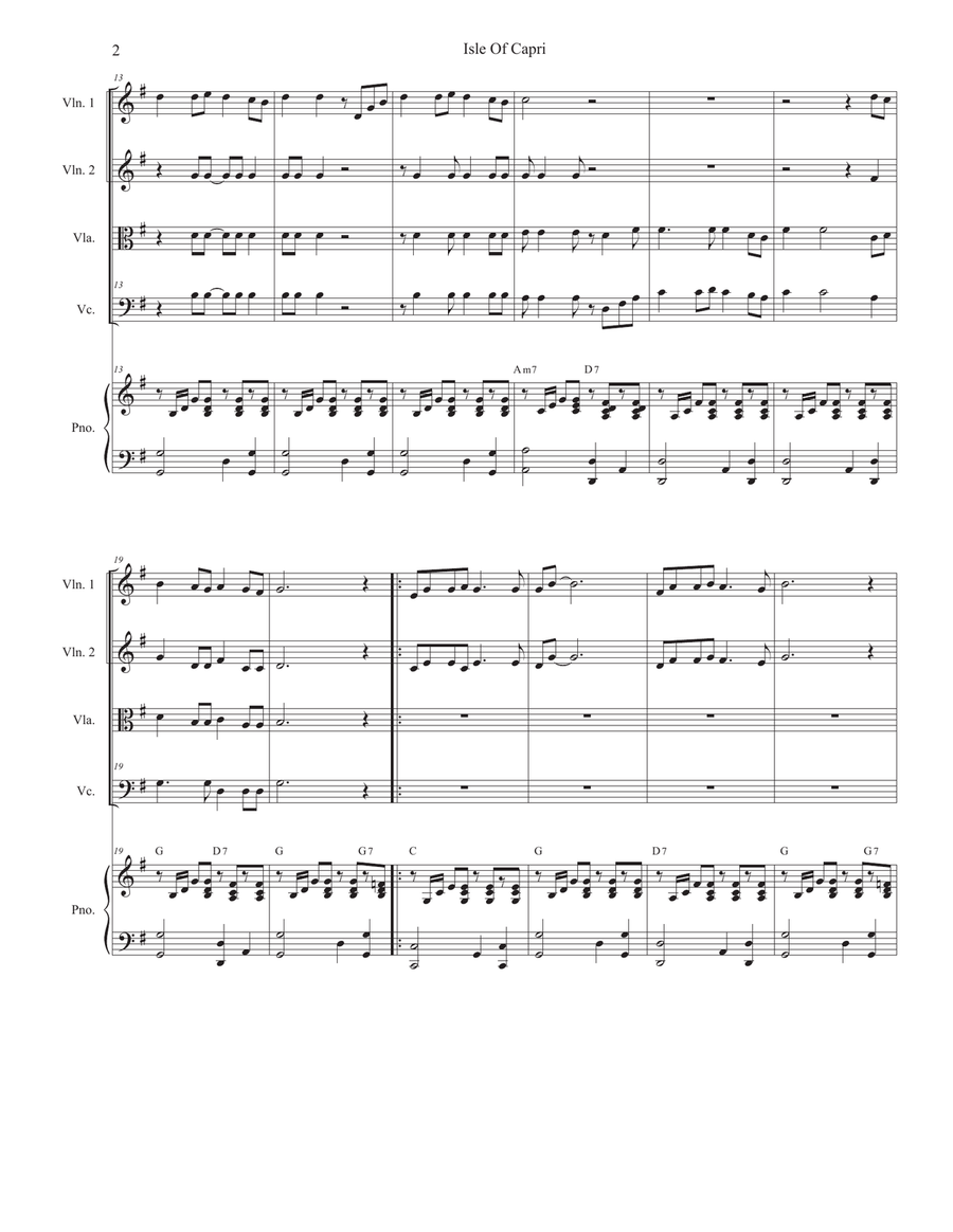 Isle Of Capri Isle Of Capri Piano Quintet scores gallery preview page 2