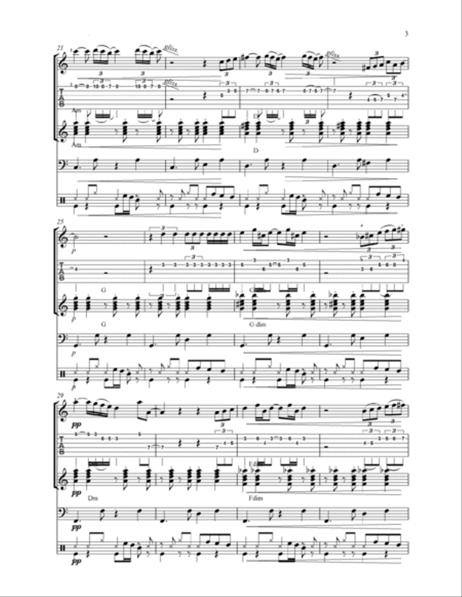 Latin Fantasy on J.S.Bach's 1st Prelude Jazz Ensemble scores gallery preview page 3