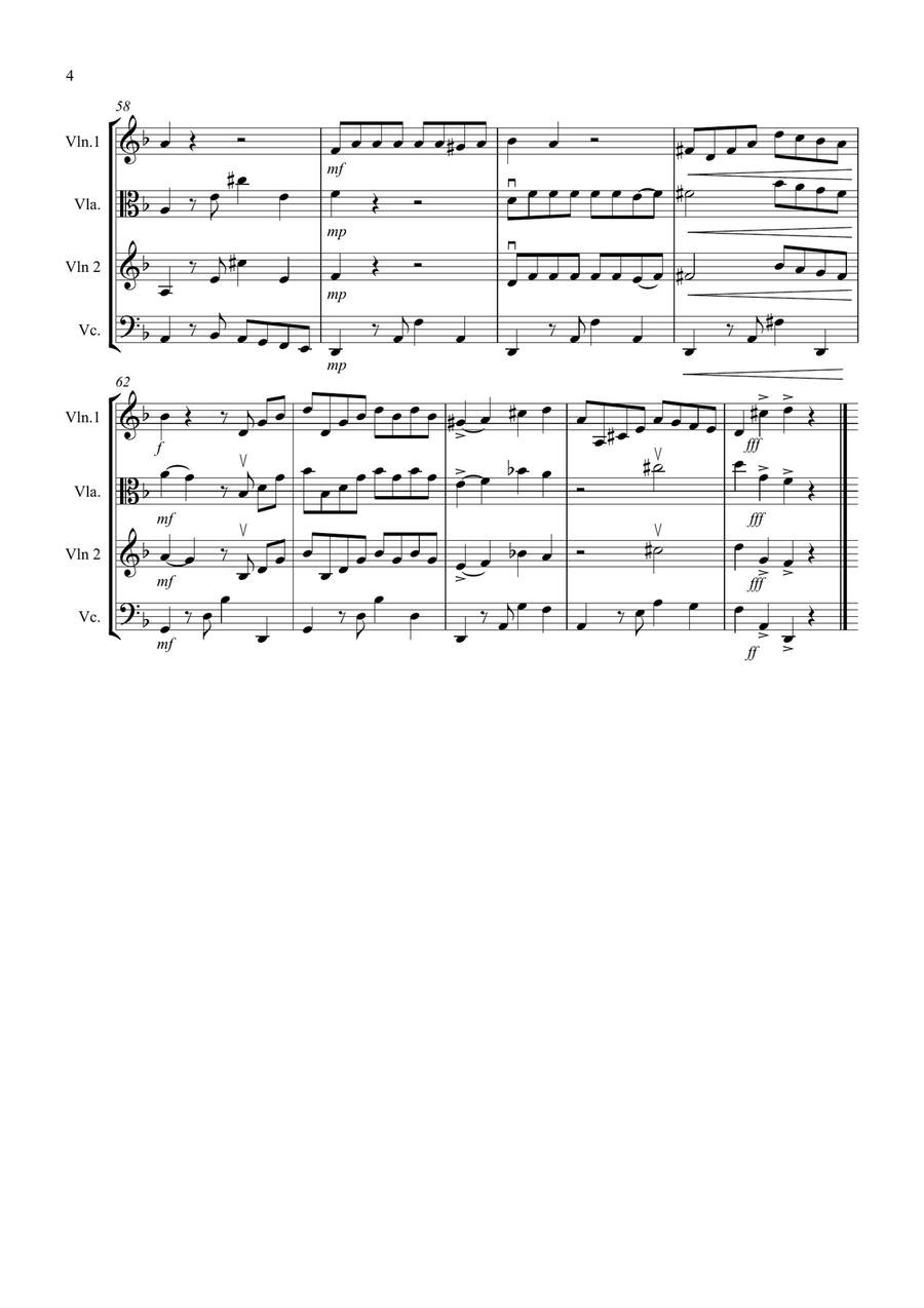 Tango á Trois for String Trio String Trio scores gallery preview page 4