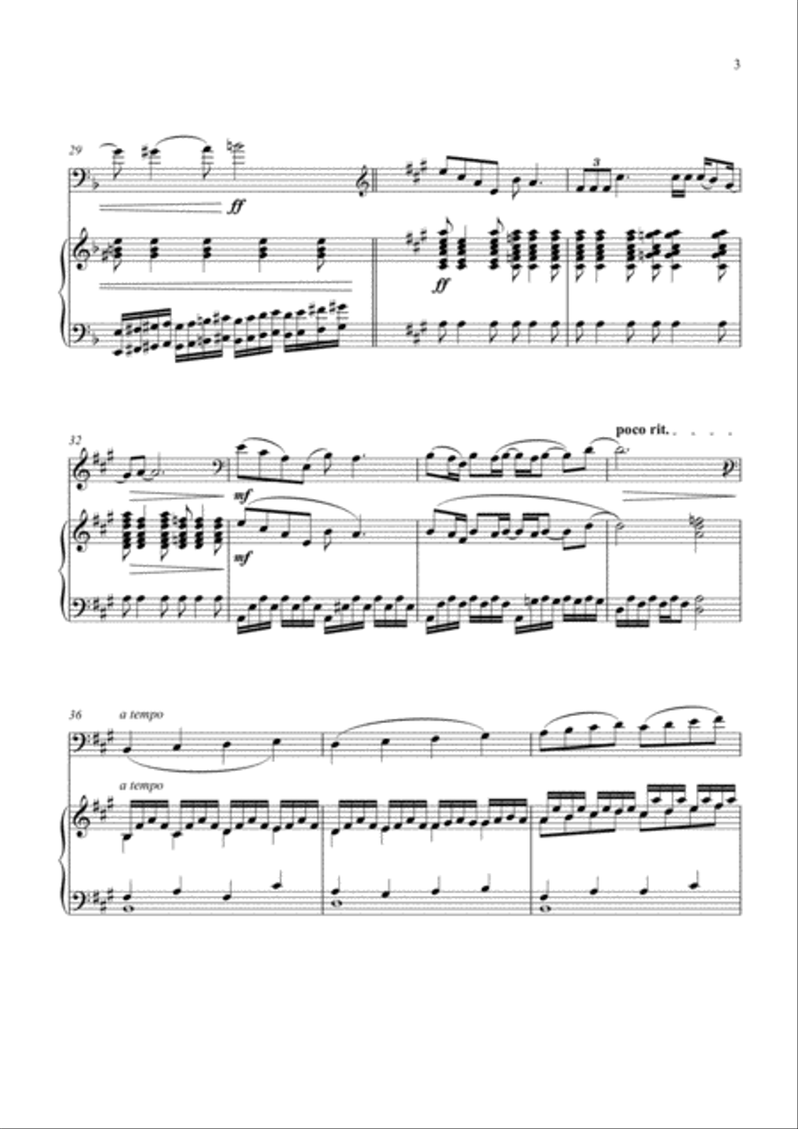Verlaine - for cello and piano Piano scores gallery preview page 3