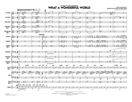 What a Wonderful World (arr. Rick Stitzel) - Full Score