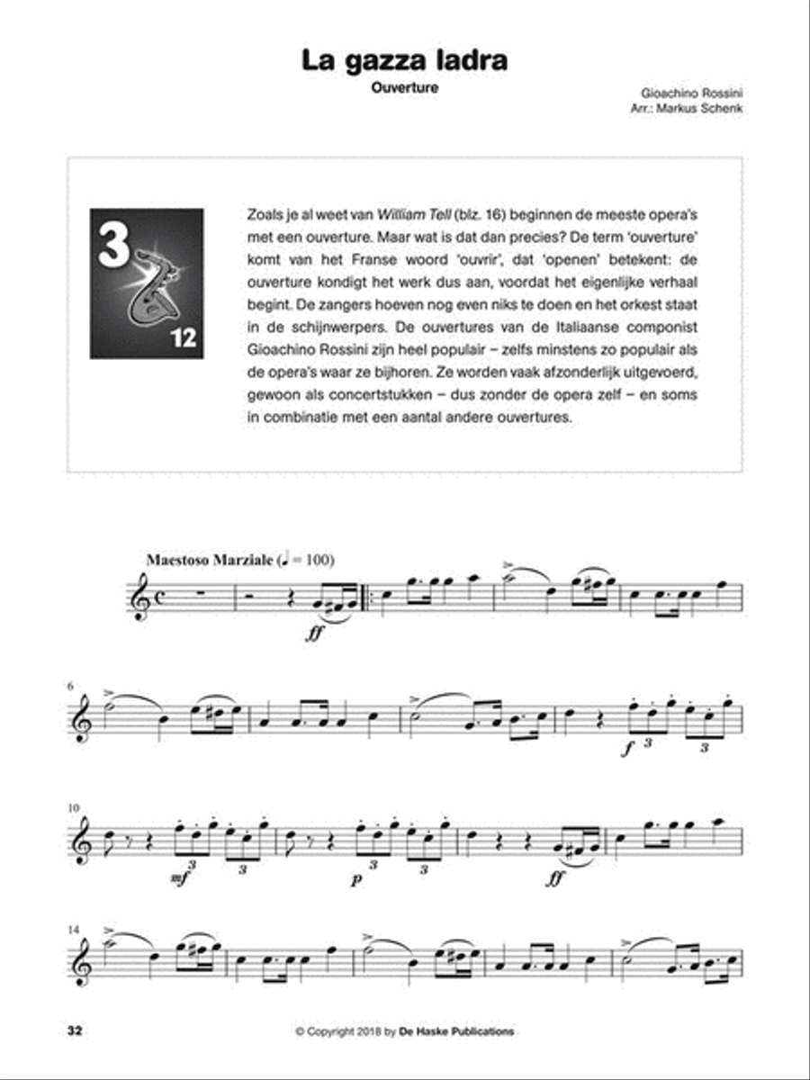 Horen, lezen & spelen - Mijn eerste opera Alto Saxophone scores gallery preview page 3
