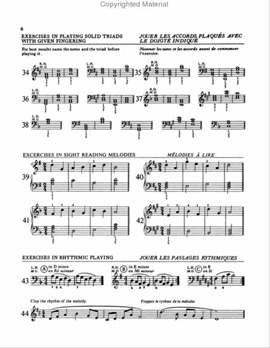 Practical Sight Reading Exercises for Piano Students, Book 4 Piano Method scores gallery preview page 3