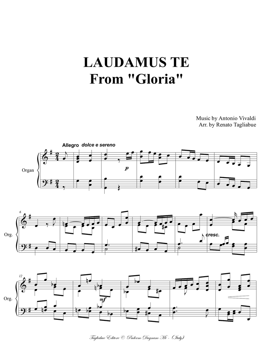 LAUDAMUS TE - From 
