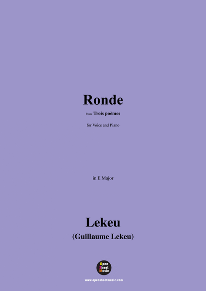 Lekeu-Ronde,in E Major