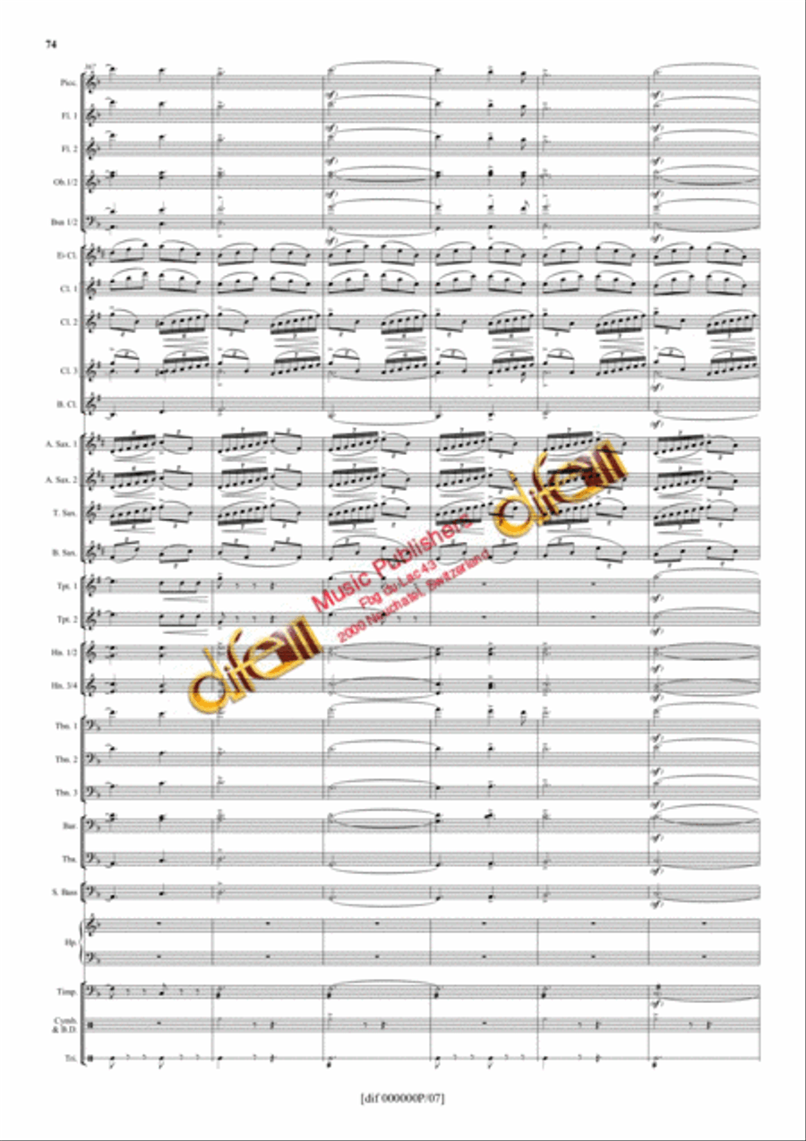 La Moldau Concert Band scores gallery preview page 73