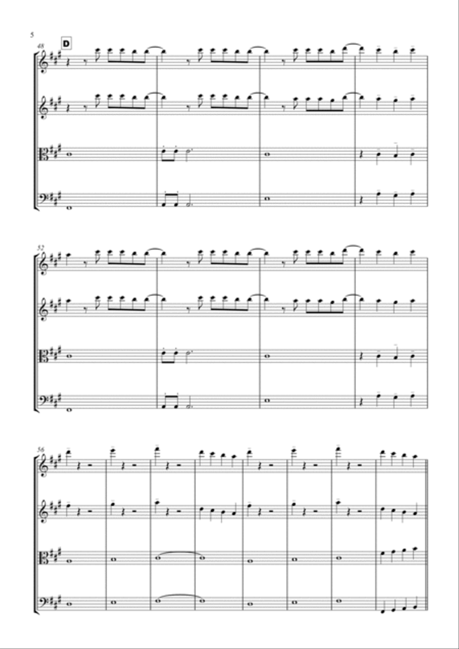 Bring Me To Life String Quartet scores gallery preview page 5