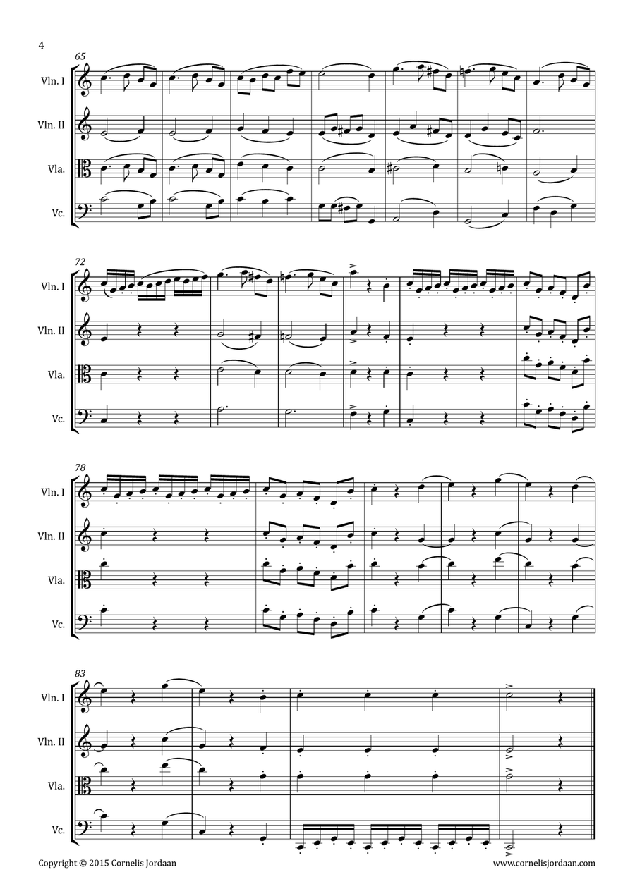 PLEYEL : Easy Minuet & Trio for string quartet String Quartet scores gallery preview page 4