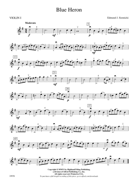Blue Heron: 1st Violin