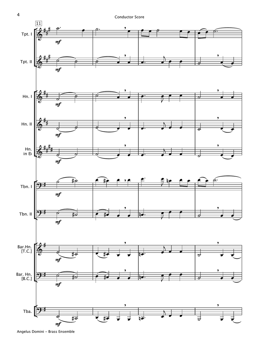 Angelus (Brass Ensemble) Brass Ensemble scores gallery preview page 6