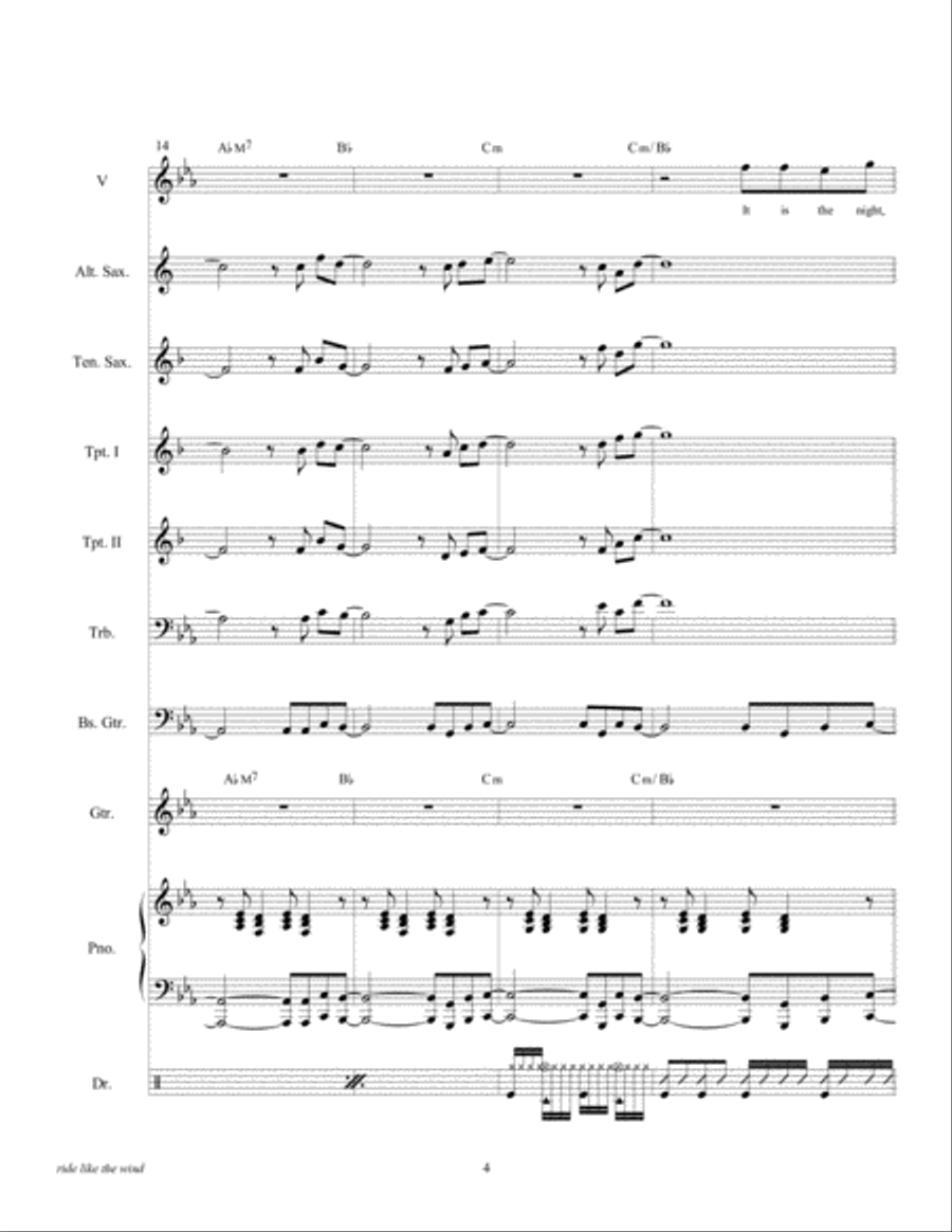 Ride Like The Wind Large Ensemble scores gallery preview page 6