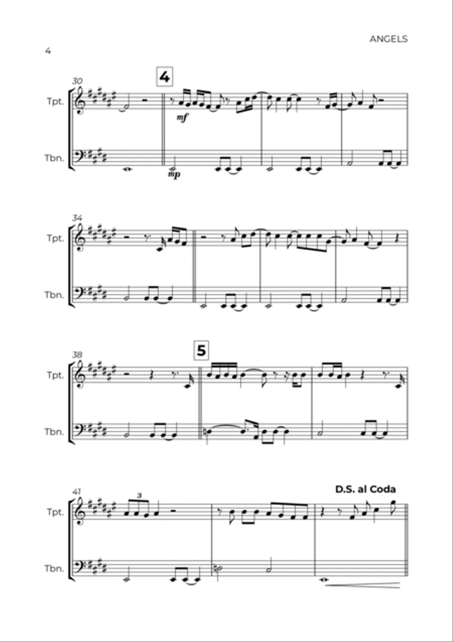 Angels Brass Duet scores gallery preview page 4