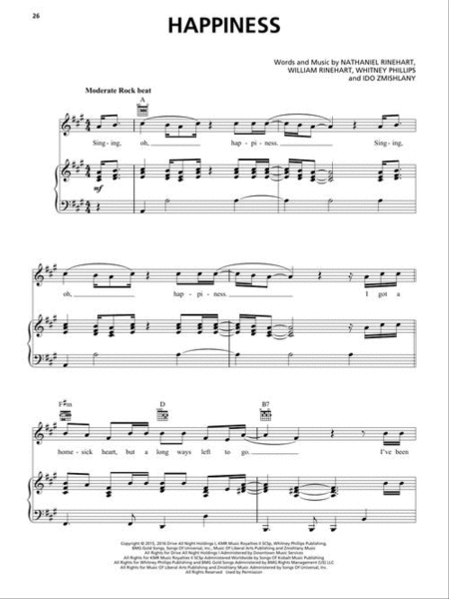 Needtobreathe Sheet Music Collection Piano, Vocal, Guitar scores gallery preview page 6