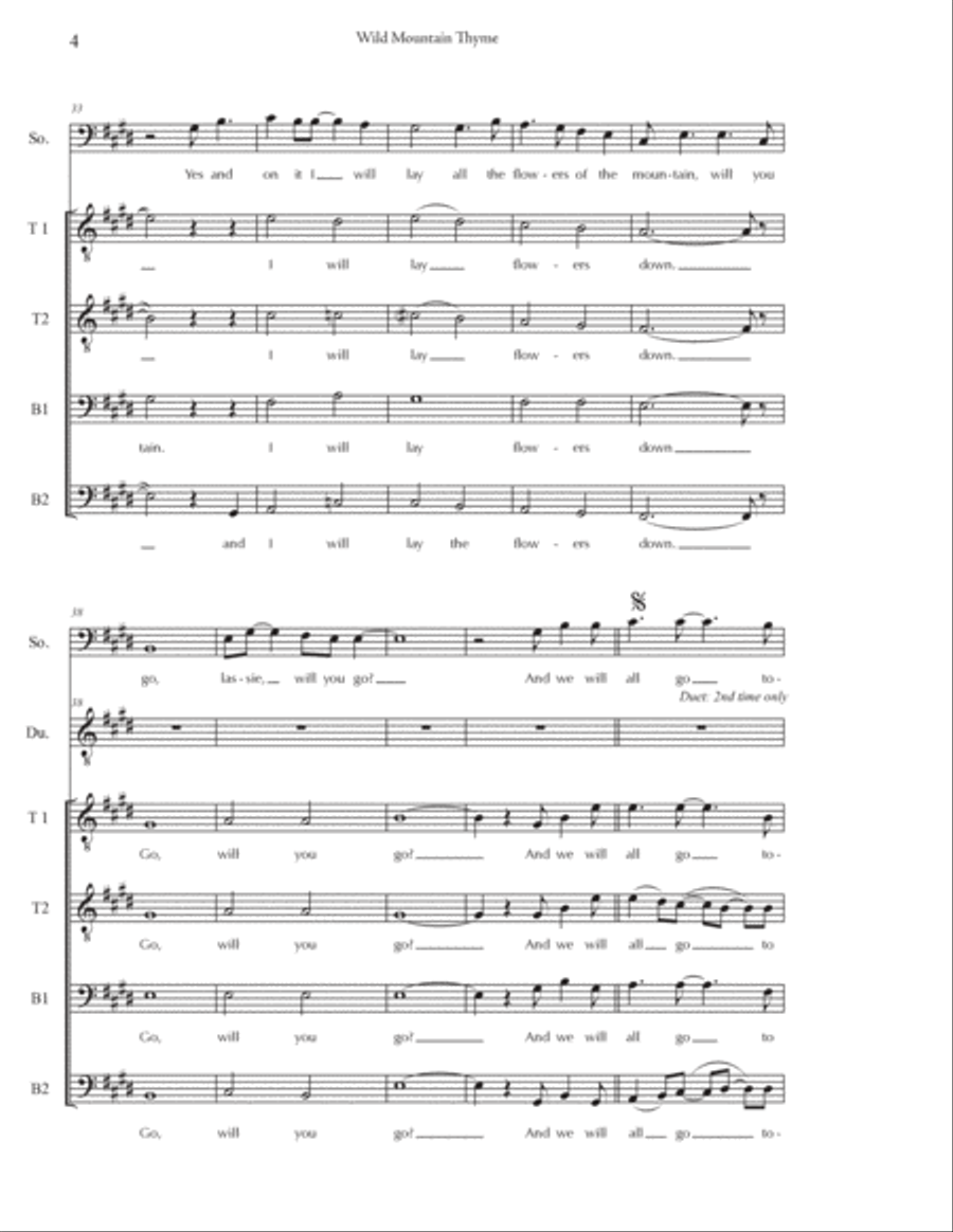Wild Mountain Thyme Wild Mountain Thyme TTBB scores gallery preview page 4