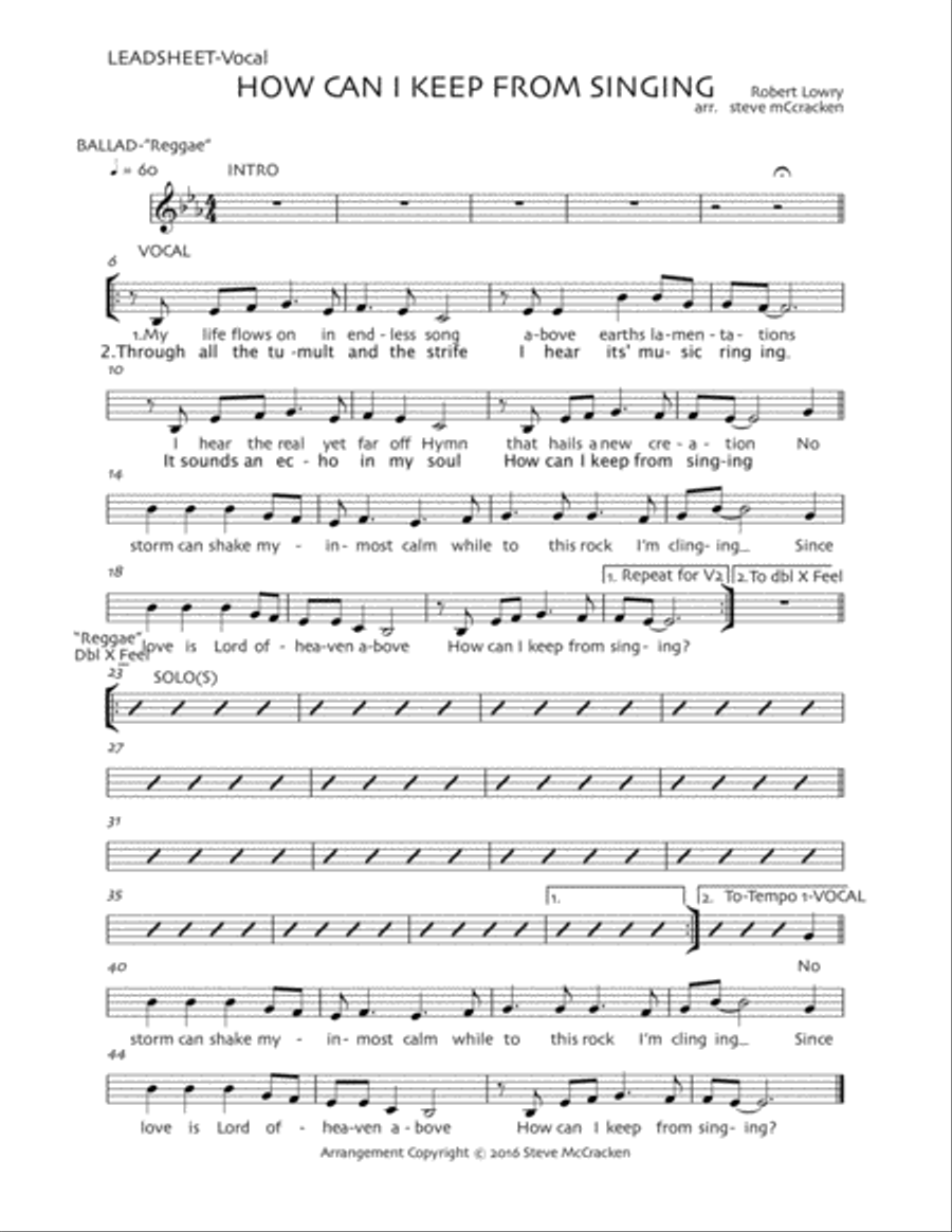 How Can I Keep From Singing? Jazz Ensemble scores gallery preview page 1