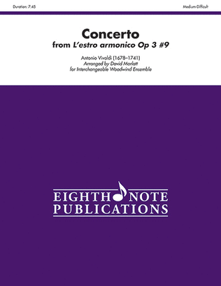 Book cover for Concerto from L'estro armonico Op. 3, No. 9
