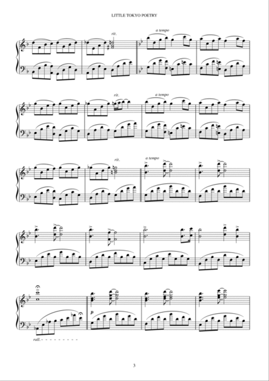 LITTLE TOKYO POETRY LITTLE TOKYO POETRY Piano Solo scores gallery preview page 4