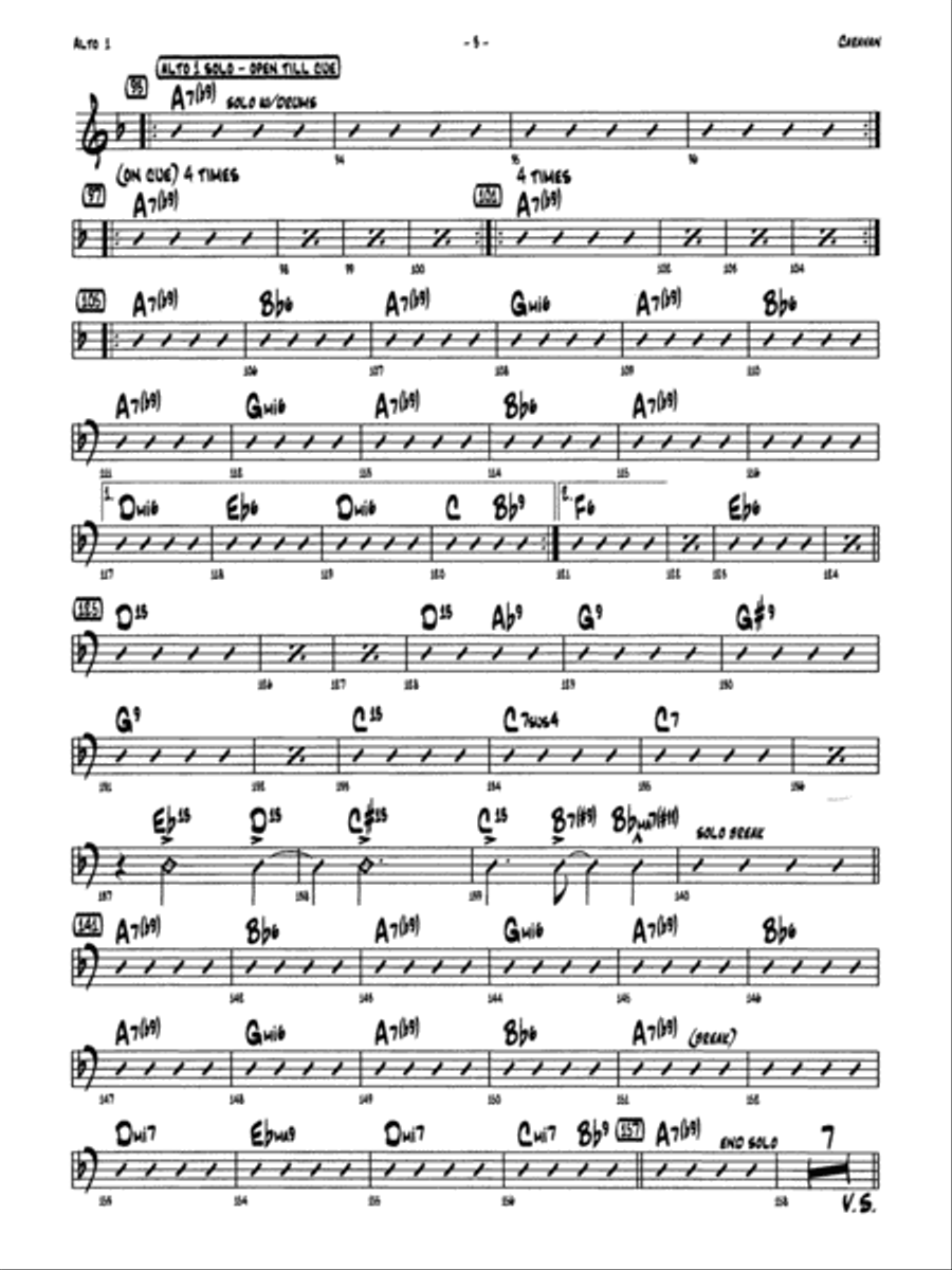 Caravan: E-flat Alto Saxophone Jazz Ensemble scores gallery preview page 3