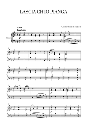 Book cover for Haendel - Lascia ch’io pianga for Easy Piano