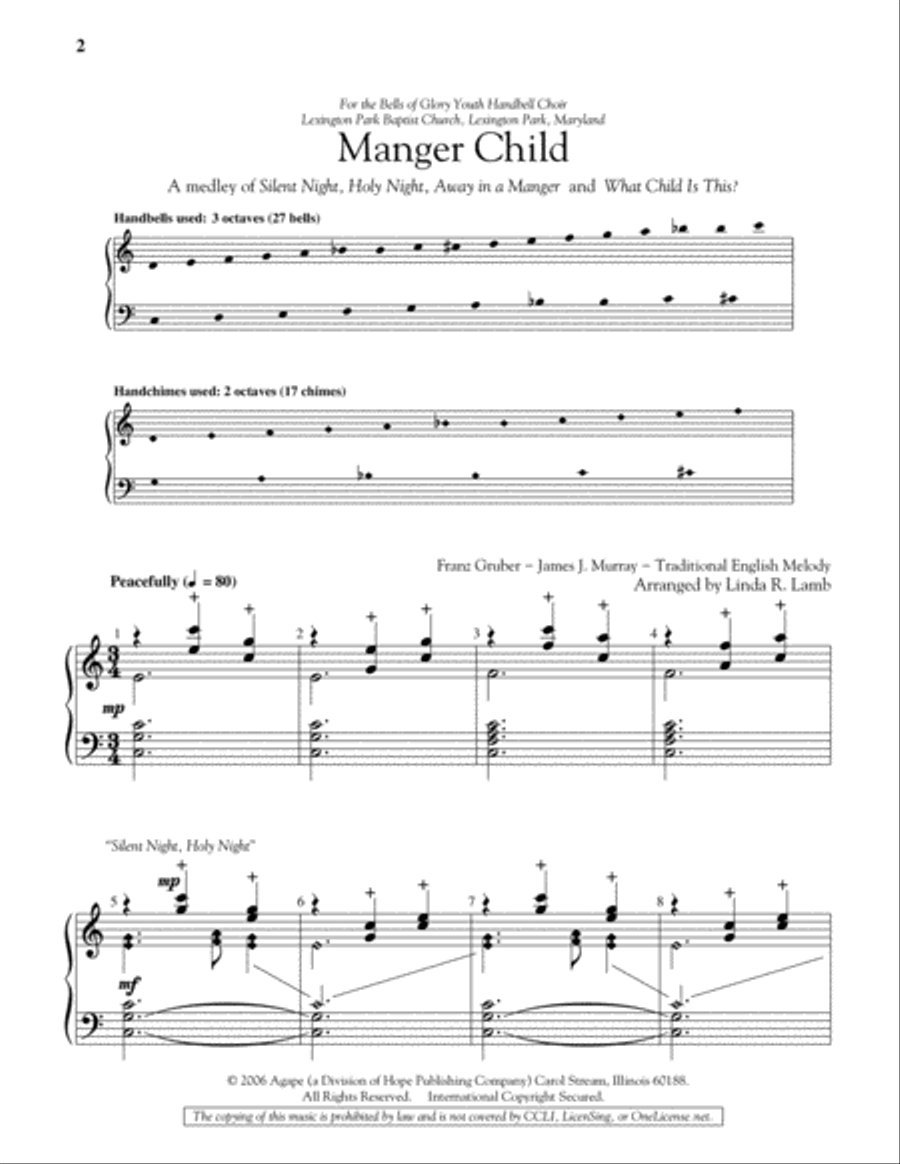 Manger Child Manger Child 3-Octaves scores gallery preview page 2