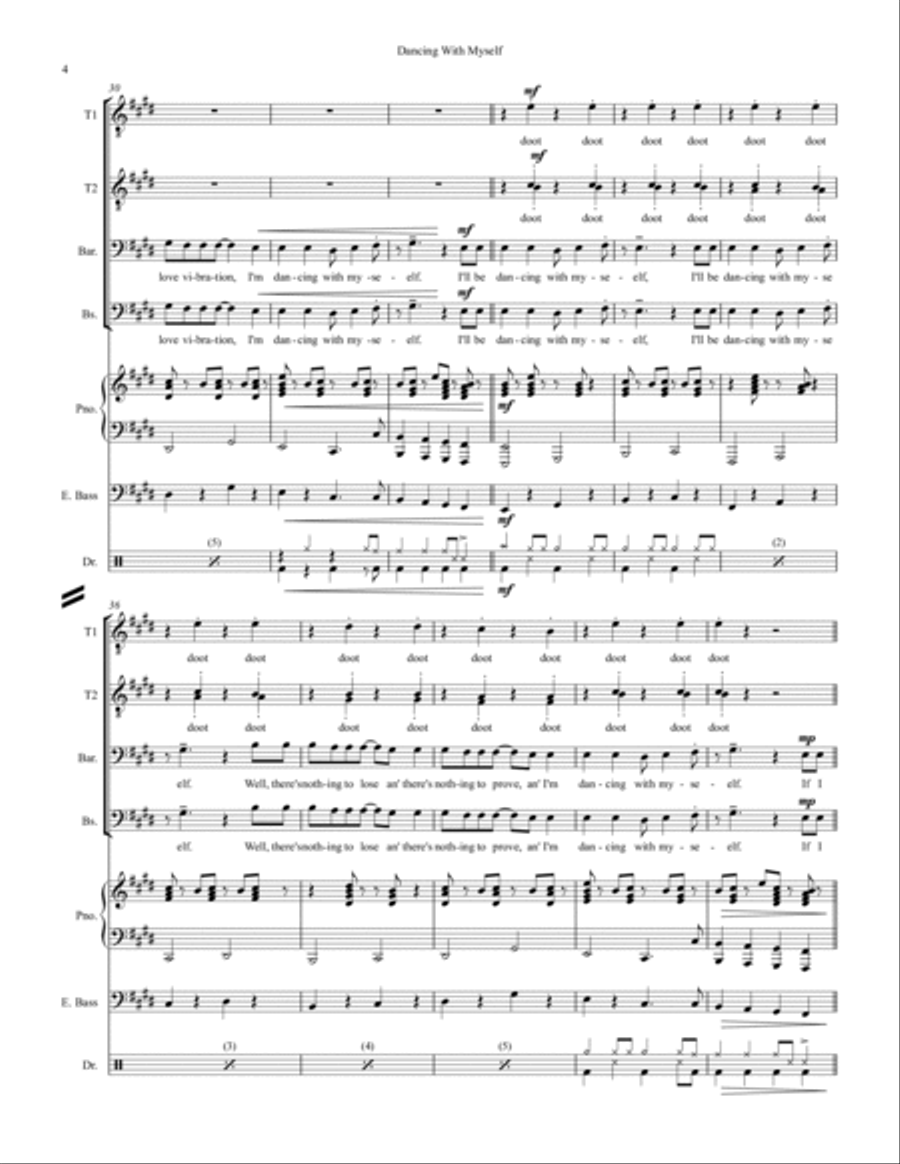 Dancing With Myself Small Ensemble scores gallery preview page 4