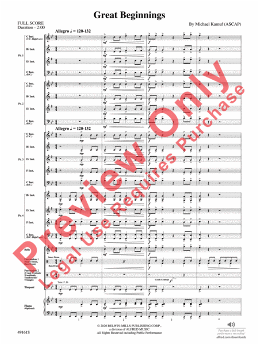 Great Beginnings Great Beginnings Concert Band scores gallery preview page 4