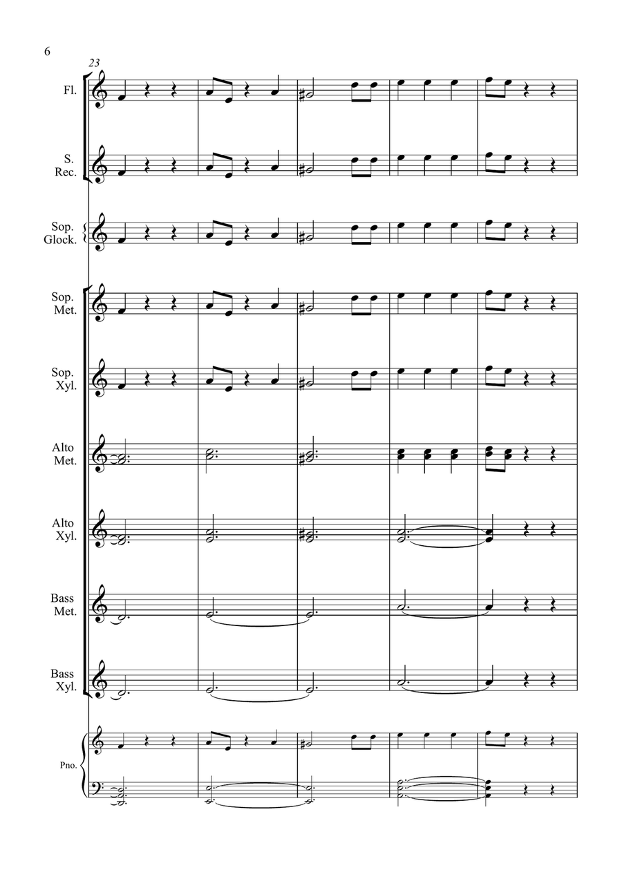 He's A Pirate Orff Instrument scores gallery preview page 6