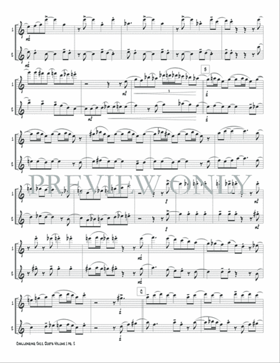 Challenging Jazz Duets, Volume 1 Flute Duet scores gallery preview page 4