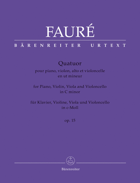 Quatour pour piano, violon, alto et violincelle, op. 15