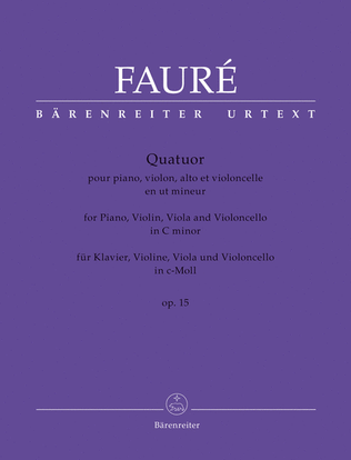 Book cover for Quatuor c minor op. 15