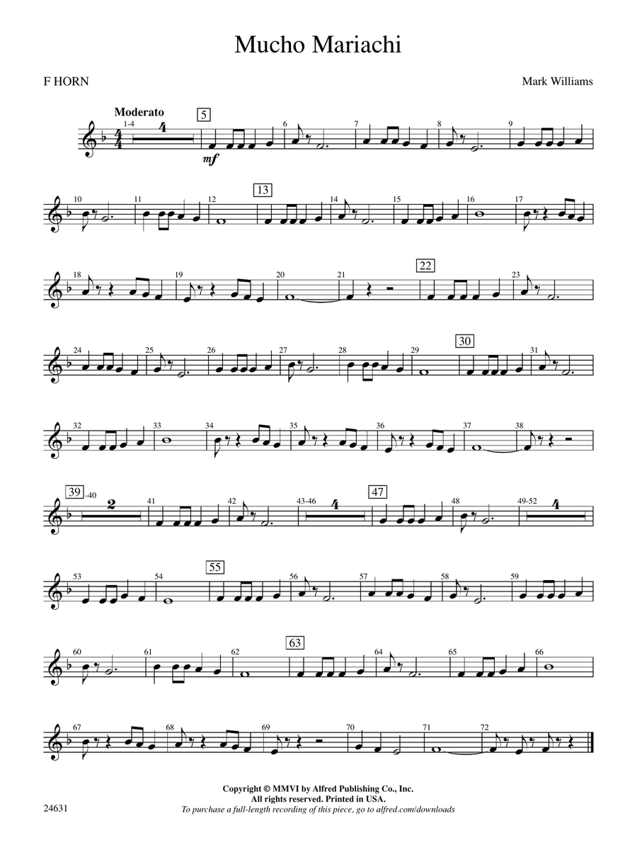 Mucho Mariachi: 1st F Horn