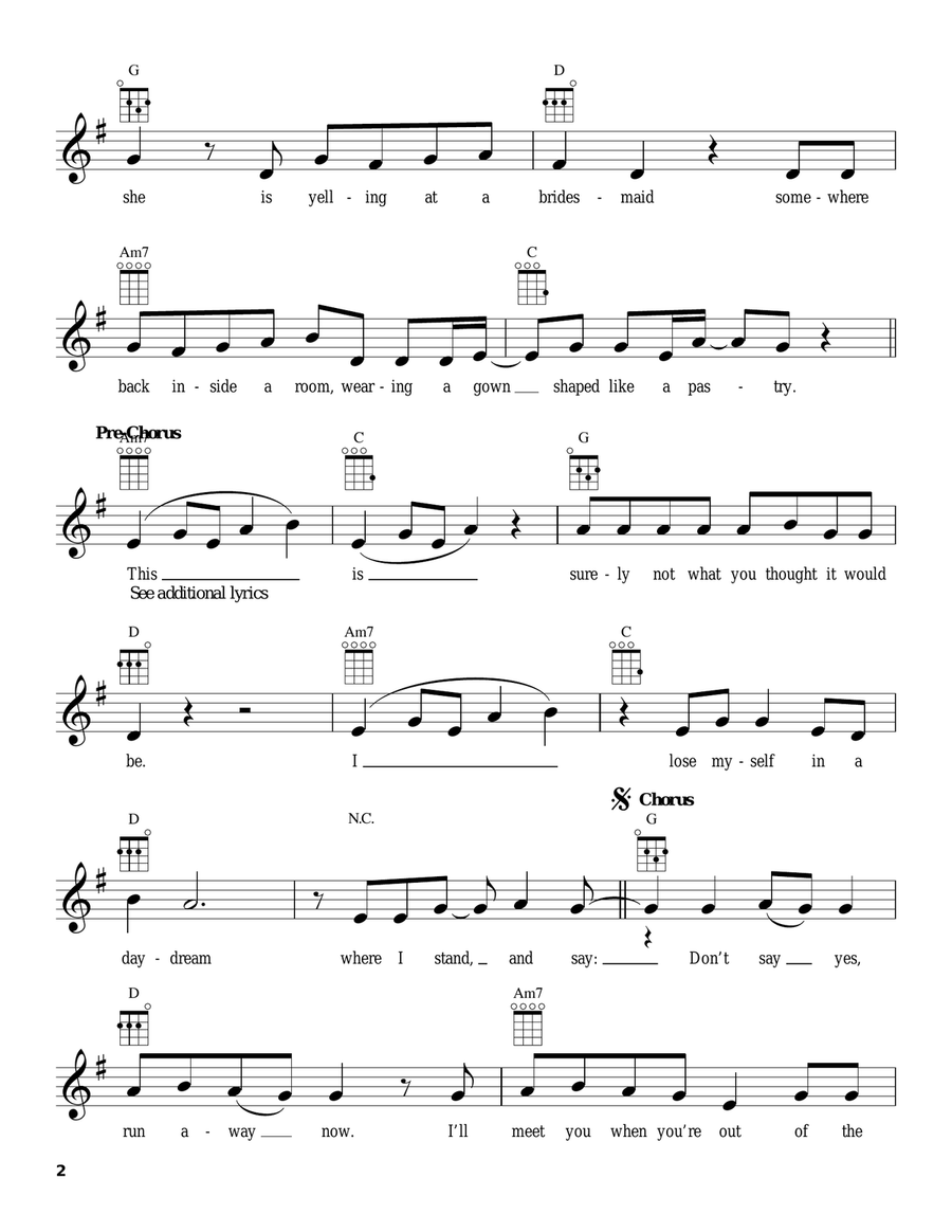 Speak Now Speak Now Ukulele scores gallery preview page 2