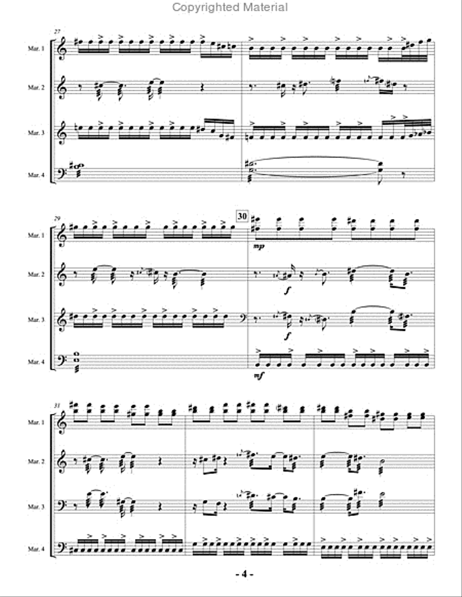 Spanesque Oscillations Spanesque Oscillations Percussion Ensemble scores gallery preview page 5