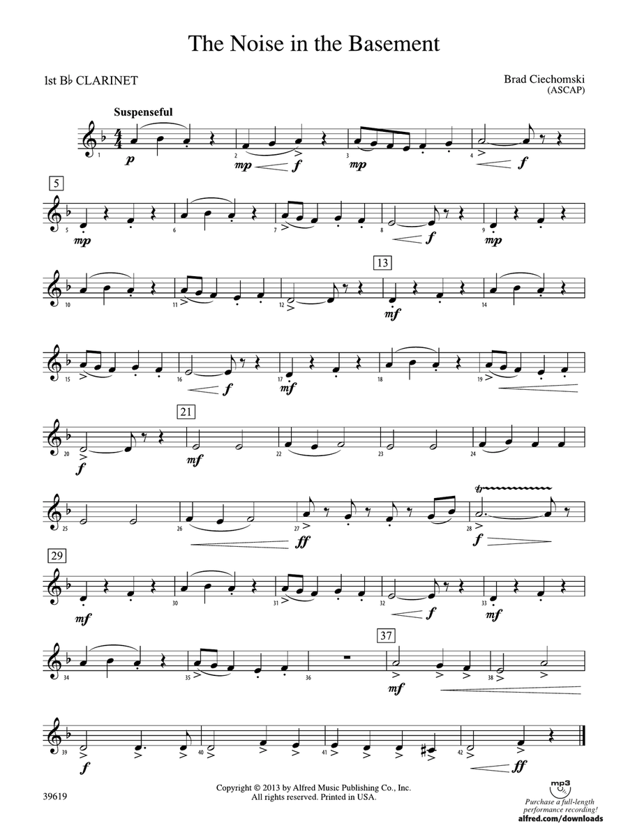 The Noise in the Basement: 1st B-flat Clarinet