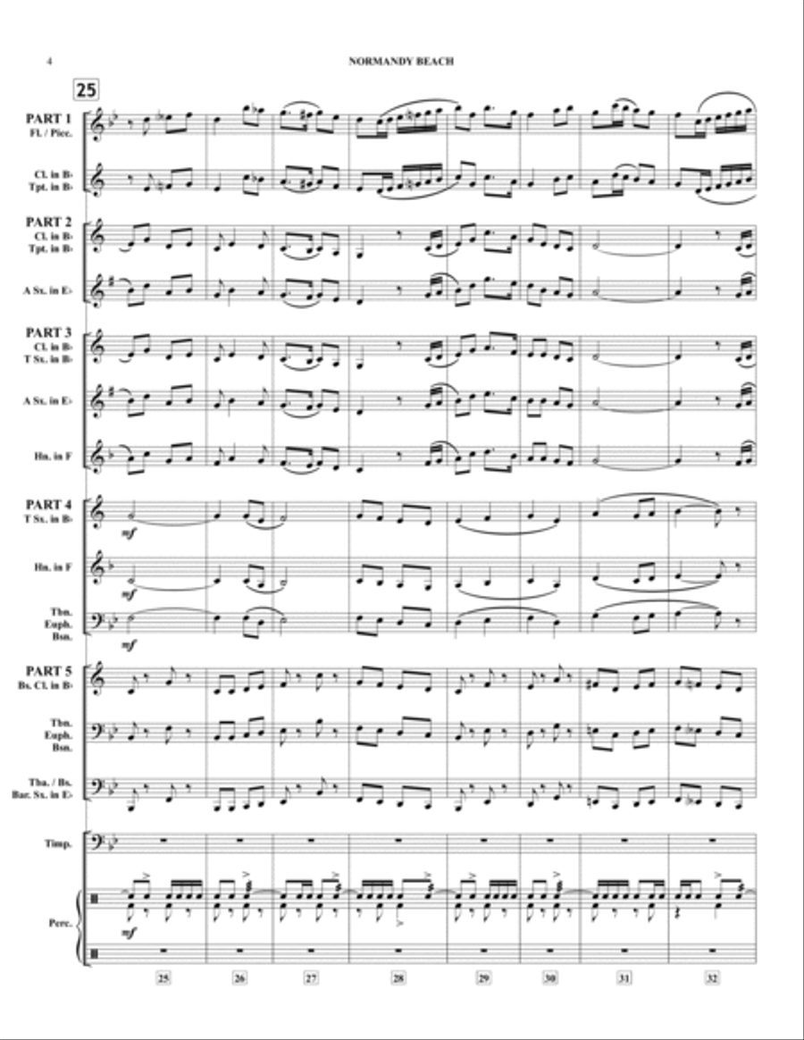 Normandy Beach Concert Band scores gallery preview page 4