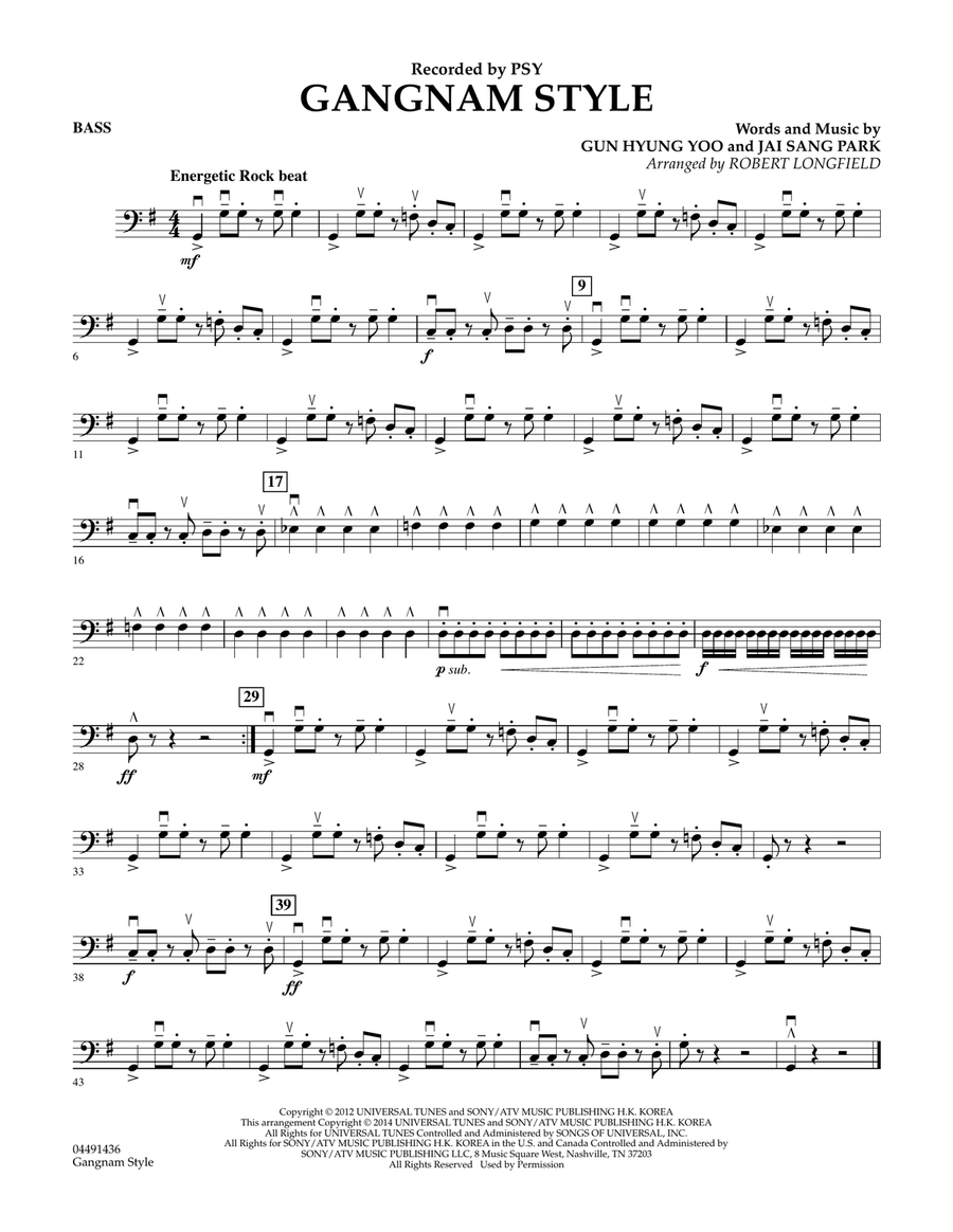 Gangnam Style - Bass Orchestra scores gallery preview page 1