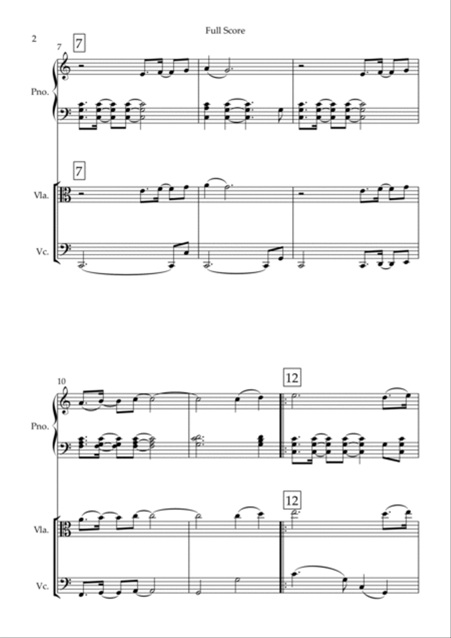 Agnus Dei Piano Trio scores gallery preview page 2