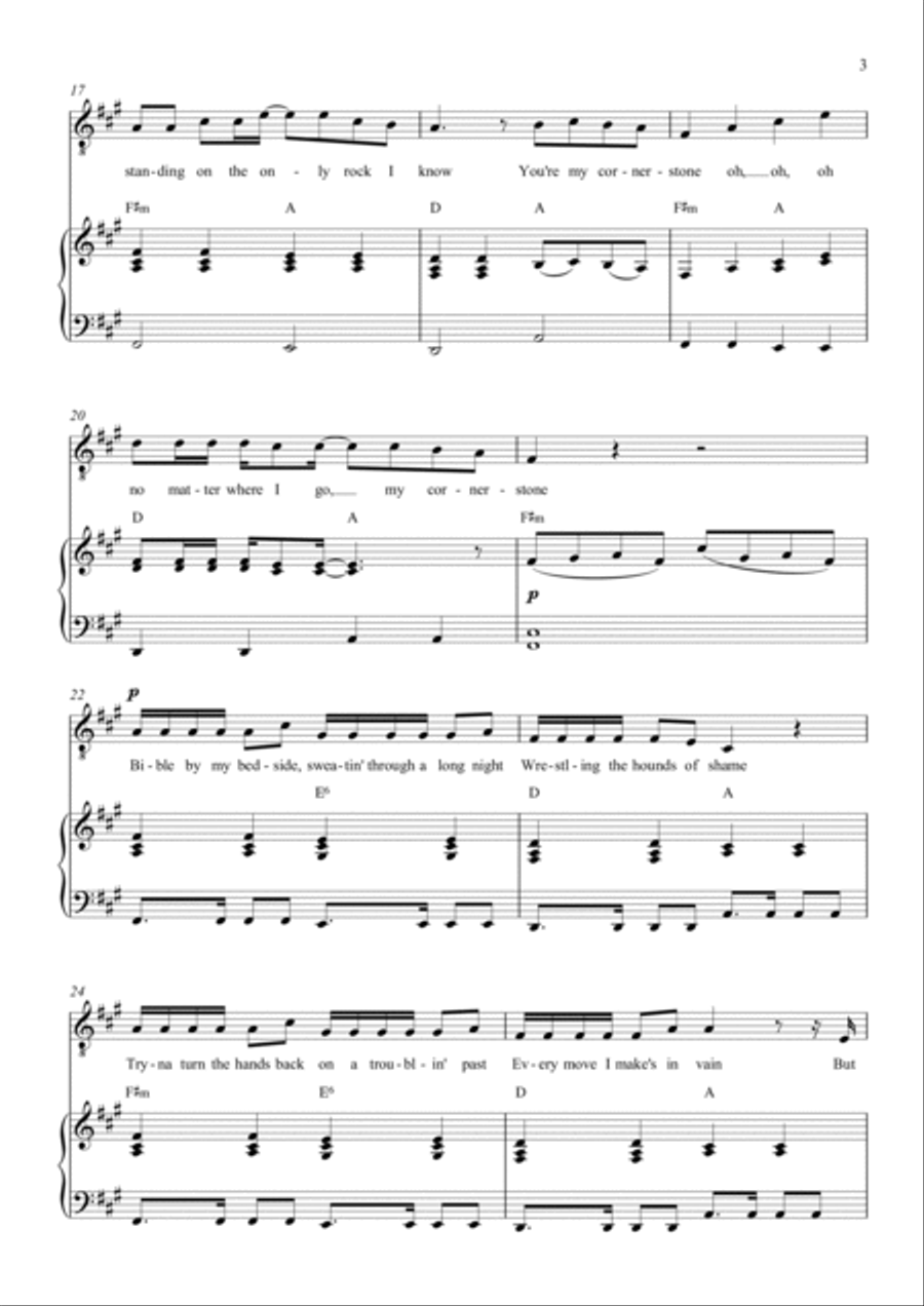 Cornerstone Piano, Vocal, Guitar scores gallery preview page 3