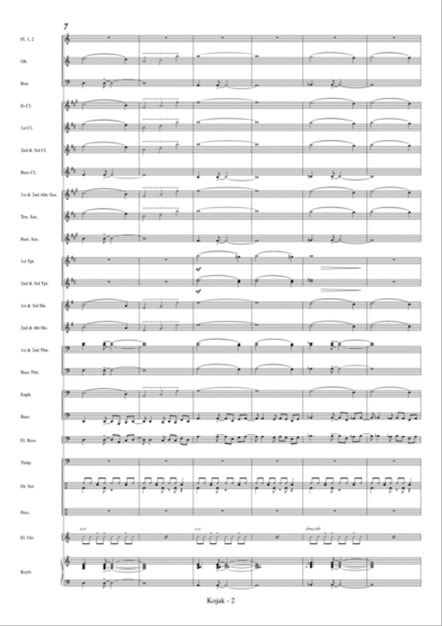 Kojak Concert Band scores gallery preview page 4