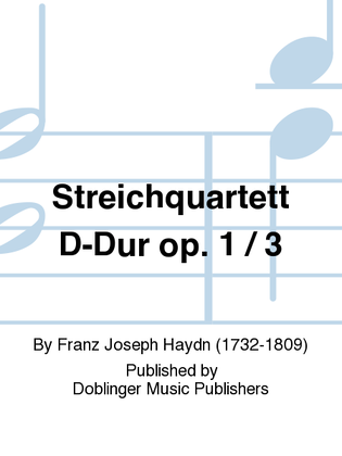 Book cover for Streichquartett D-Dur op. 1 / 3