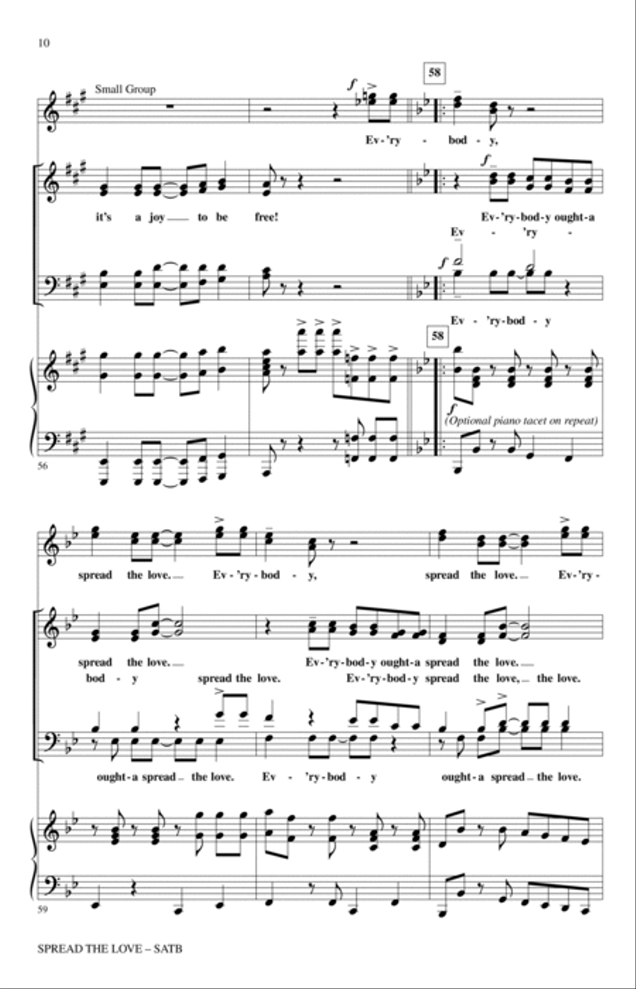 Spread The Love 4-Part scores gallery preview page 8