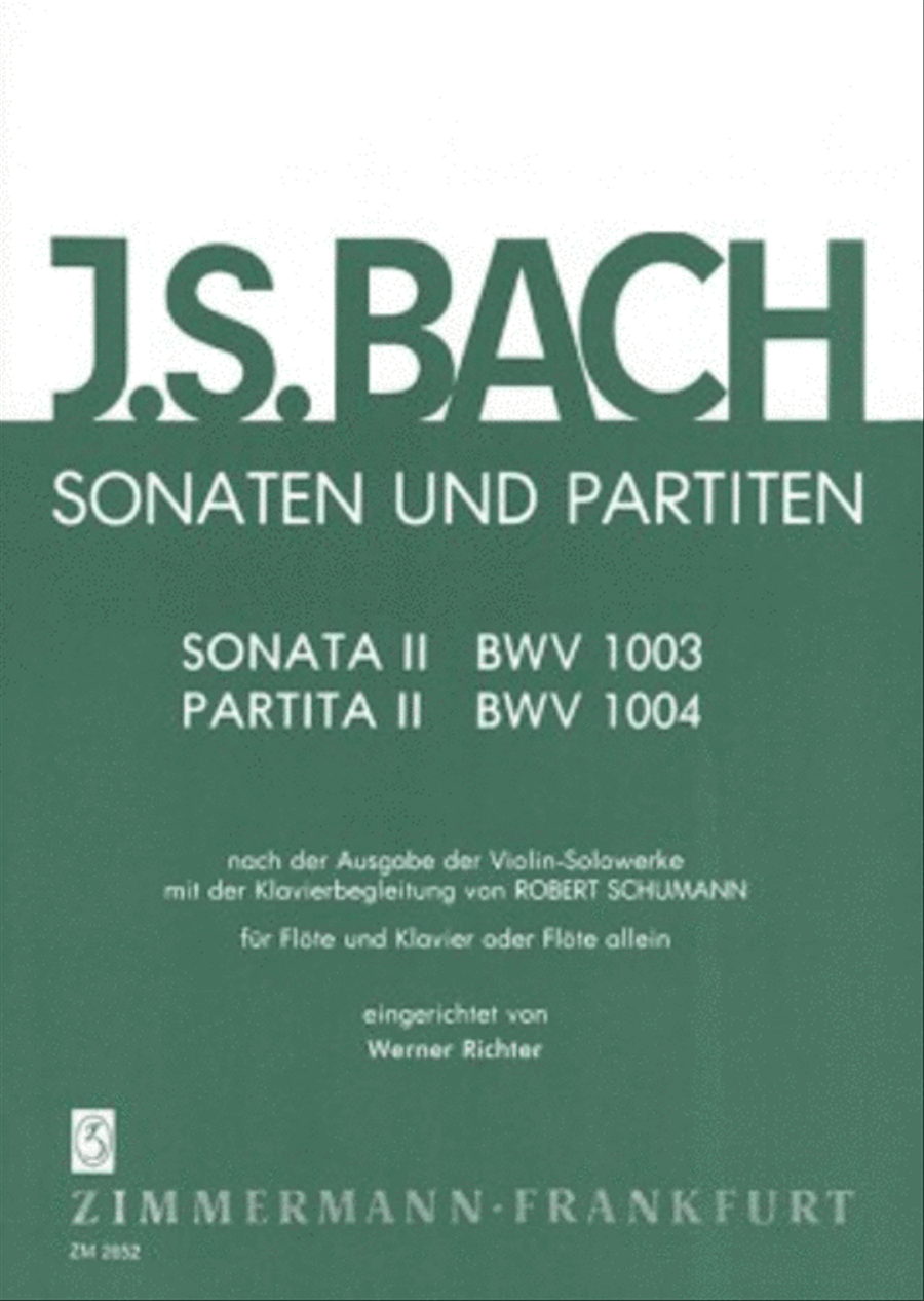 Sonatas and Partitas BWV 1003/1004 Heft 2 Flute Solo scores gallery preview page 1