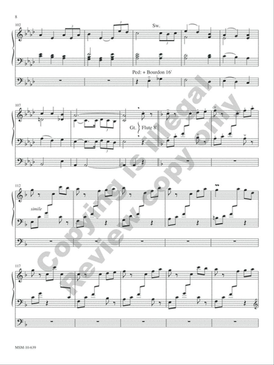 To God Be the Glory: A Hymn Fantasy for Organ Organ Solo scores gallery preview page 13