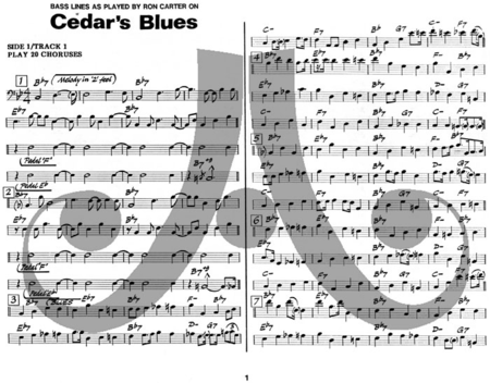 Ron Carter Bass Lines - Transcribed From Volume 35