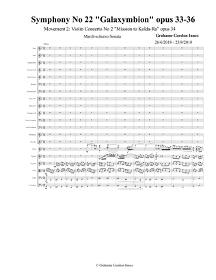 Symphony No 22 "Galaxymbion" Opus 33-36 - 2nd Movement Opus 34 - (2 of 7) - Score Only