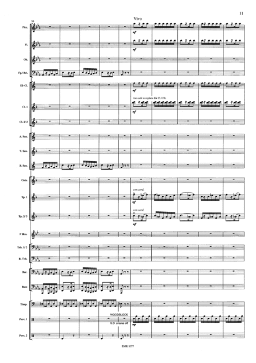 Capriccio Barbaro Concert Band scores gallery preview page 11