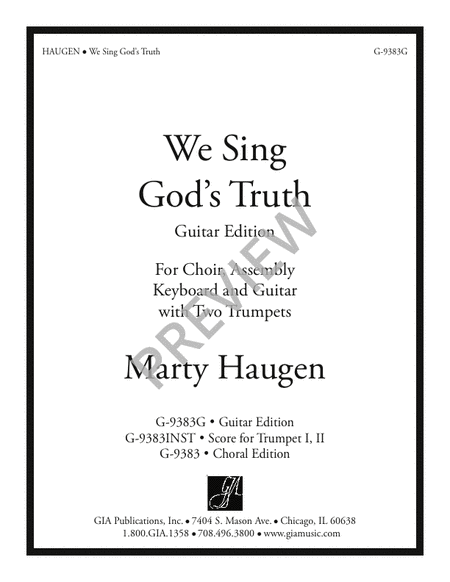 We Sing God's Truth - Guitar edition